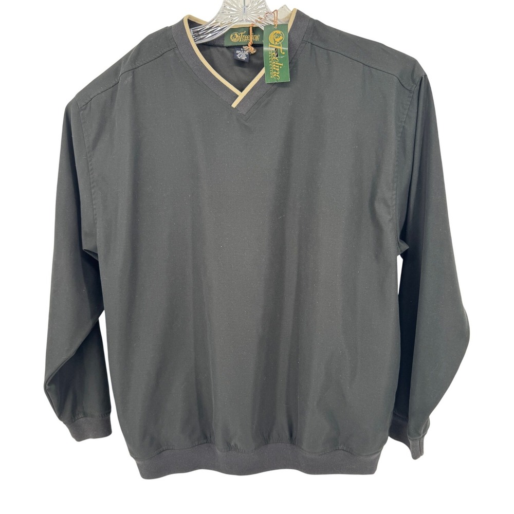 Treeline Collection Mens Pullover Long Sleeve‎ V Neck Golf Jacket L